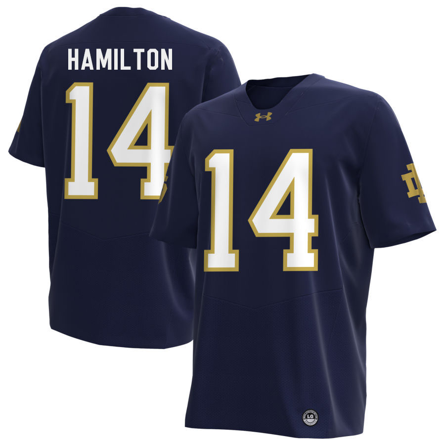 Kyle Hamilton Notre Dame Jerseys, UND Fighting Irish College Football Apparels Stitched-Navy